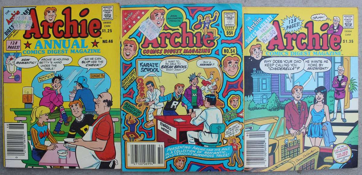 Archie Digest Comics x 3