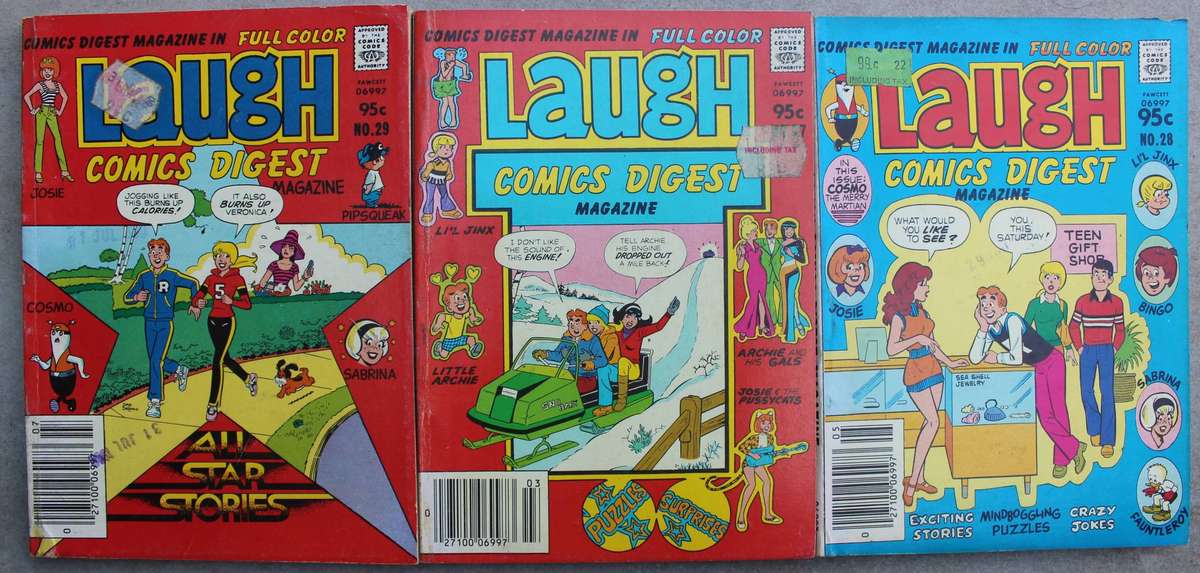 Archie Digest Magazine Comics x 3 /  Laugh Digests