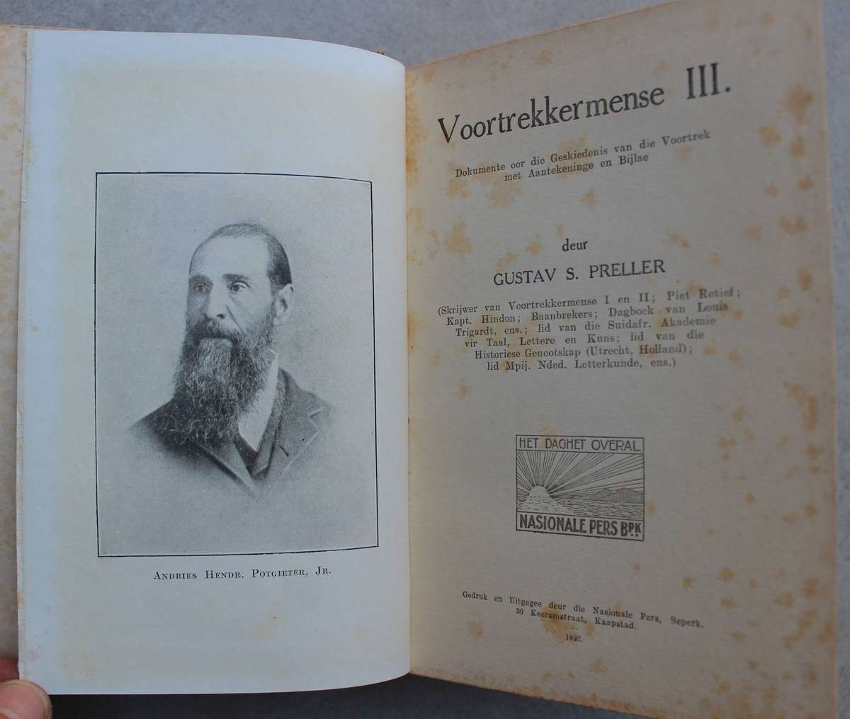 VOORTREKKERMENSE 3 -  Gustav Preller