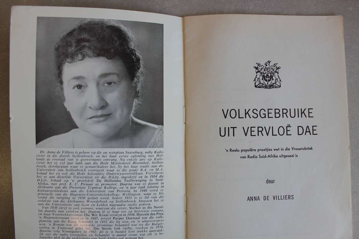 Volksgebruike uit vervloe dae - Anna de Villiers