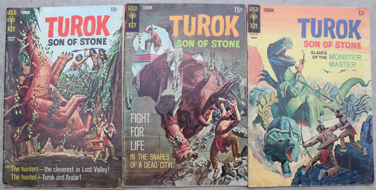TUROK, Son of Stone comics x 3