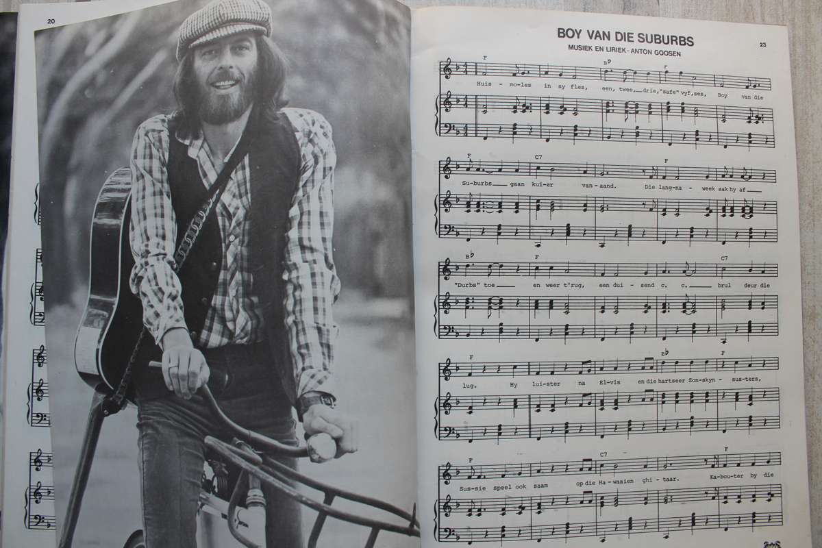 Anton Goosen - Boy van die Suburbs / musiek en liriek note