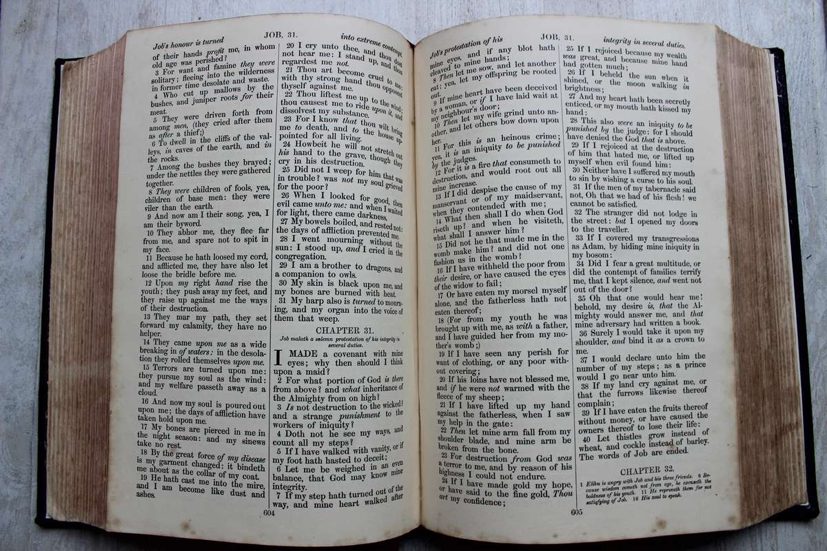 Large antique HOLY BIBLE