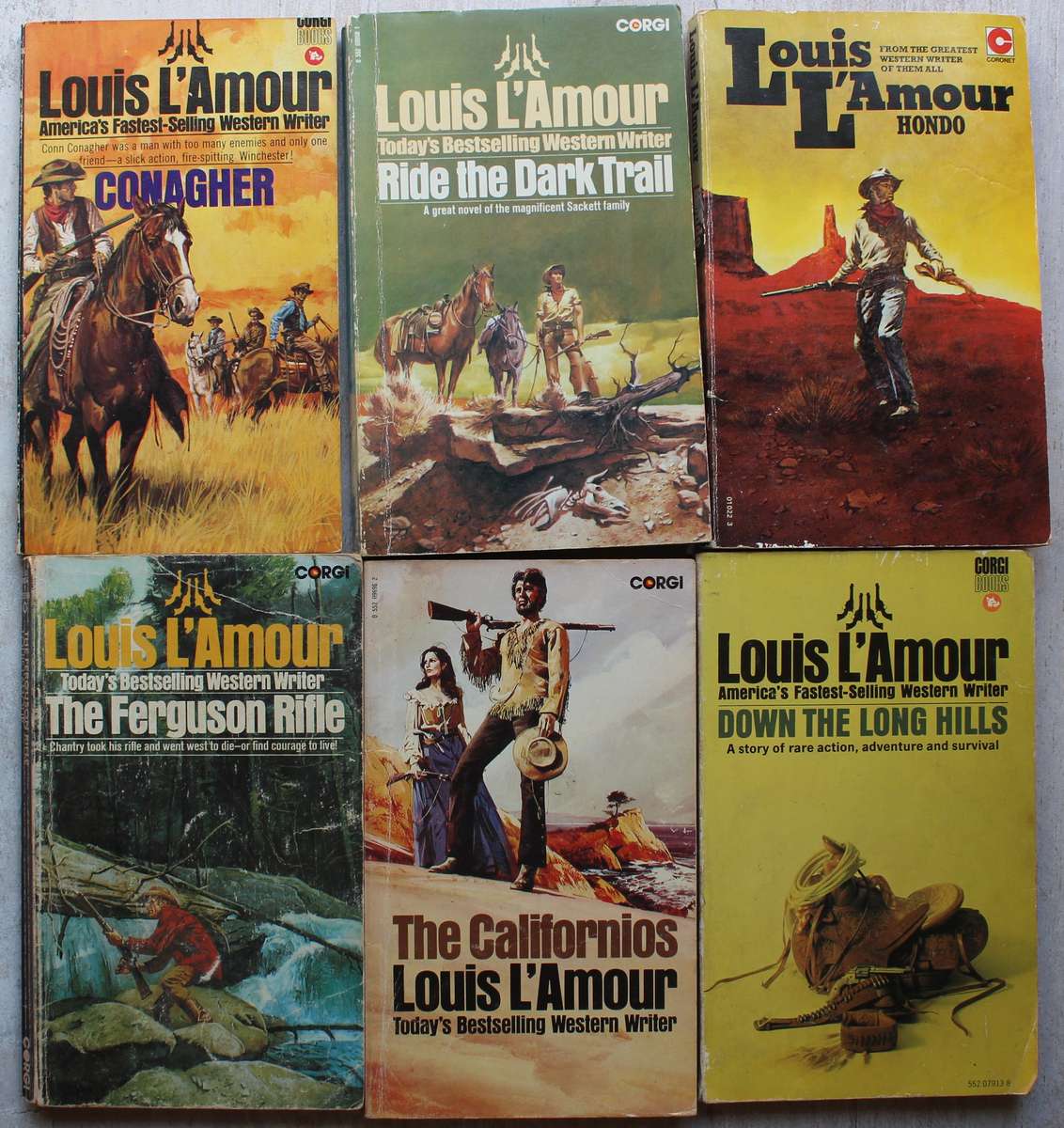6 x Paperbacks - Louis L'Amour