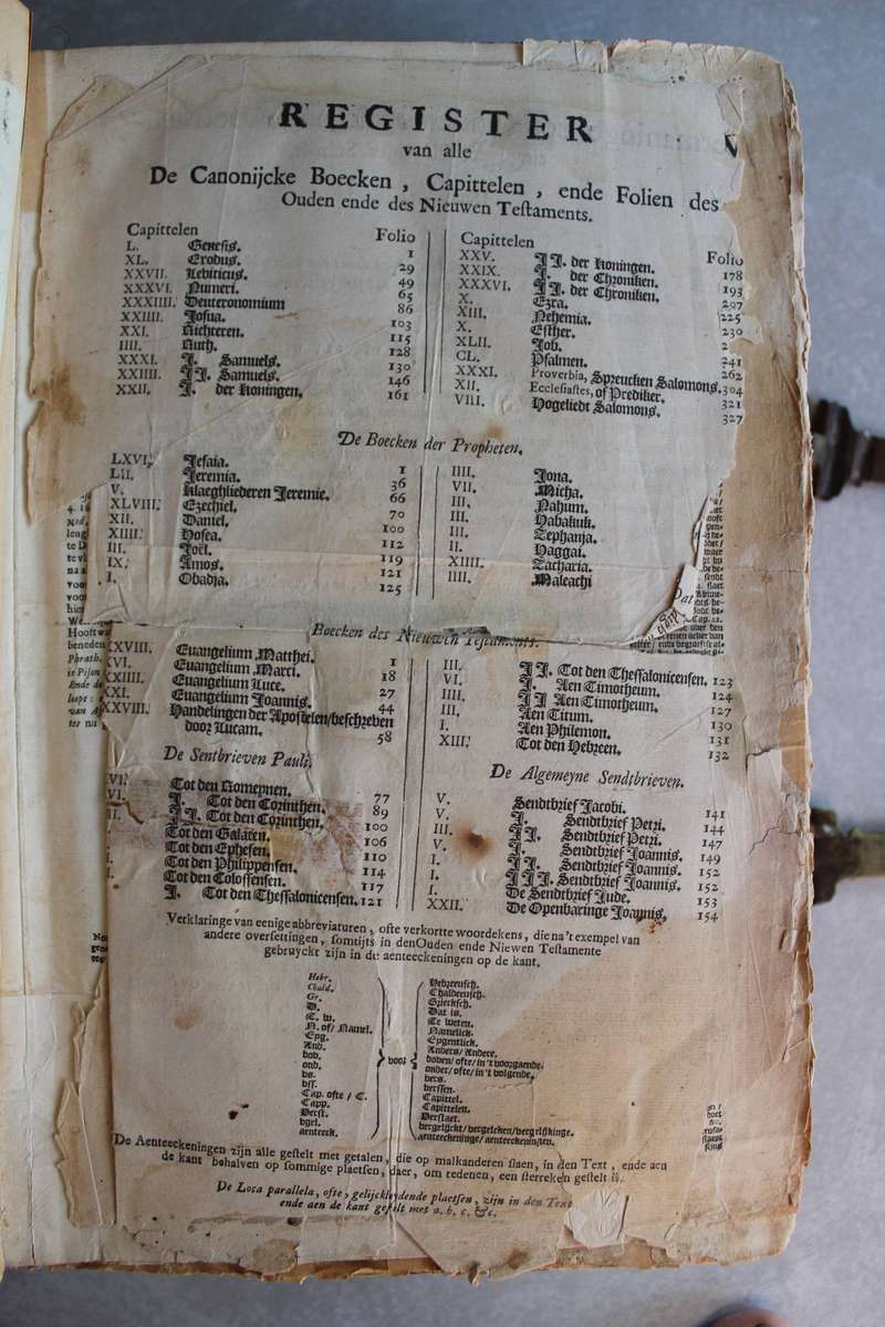Groot 1718 Staten Generaal BIJBEL met koper gespes