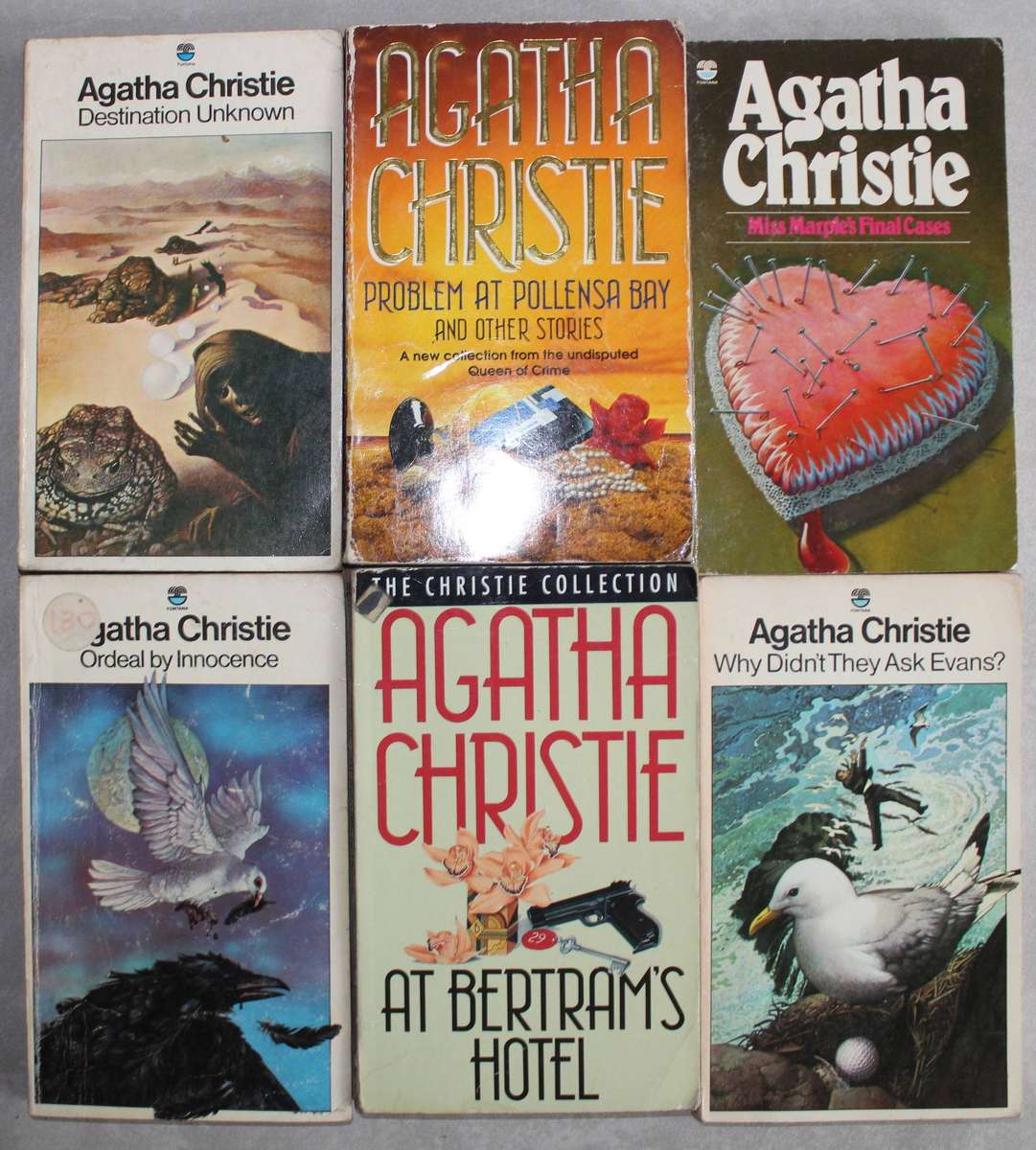 6 x Agatha Christie paperbacks