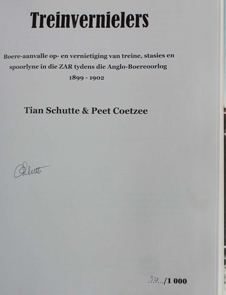 GETEKEN: TREINVERNIELERS **Schutte & Coetzee