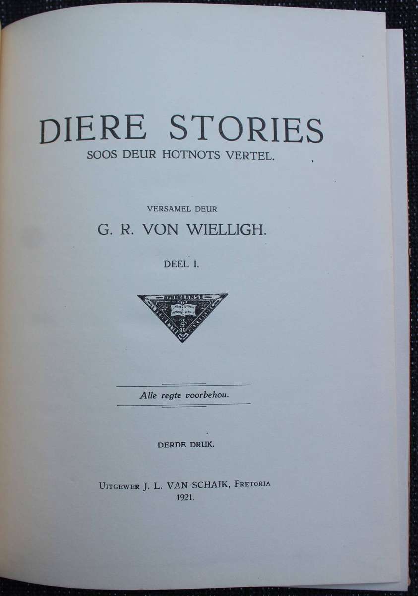 Diere Stories soos deur hotnots vertel - Von Wielligh