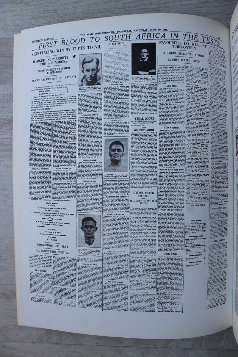 Great Springbok  Rugby Tests - 100 Years of Headlines