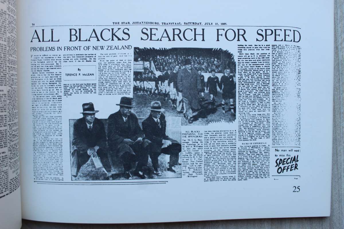 Great Springbok  Rugby Tests - 100 Years of Headlines