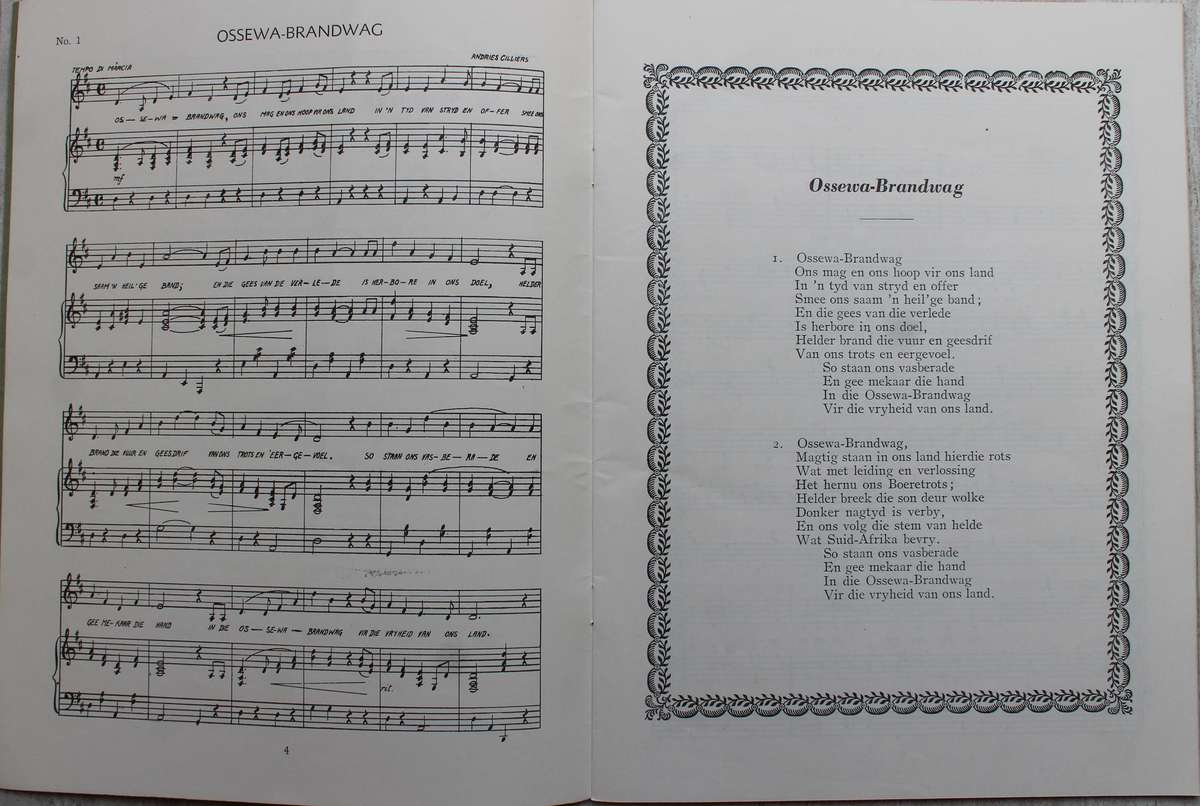 1941 Ossewa-Brandwag Liederebundel Ossewabrandwag