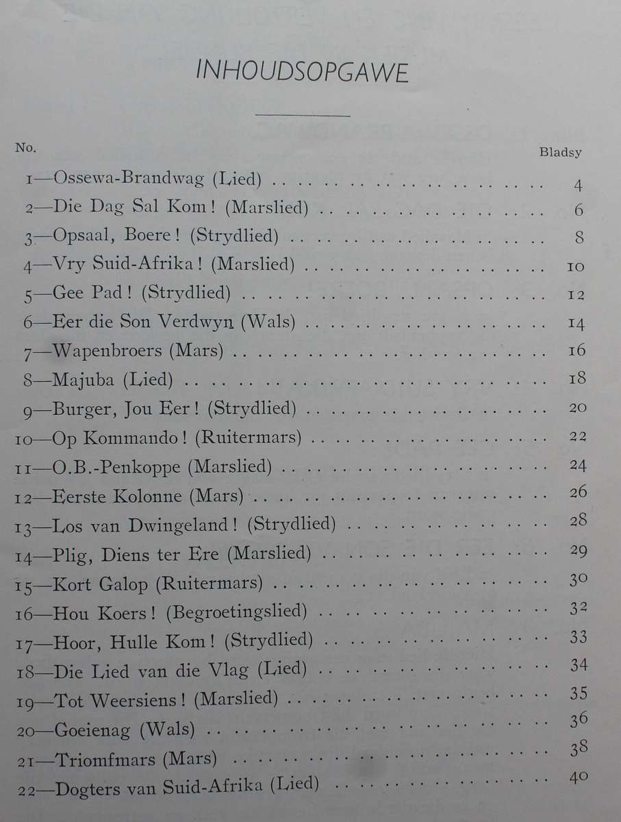 1941 Ossewa-Brandwag Liederebundel Ossewabrandwag