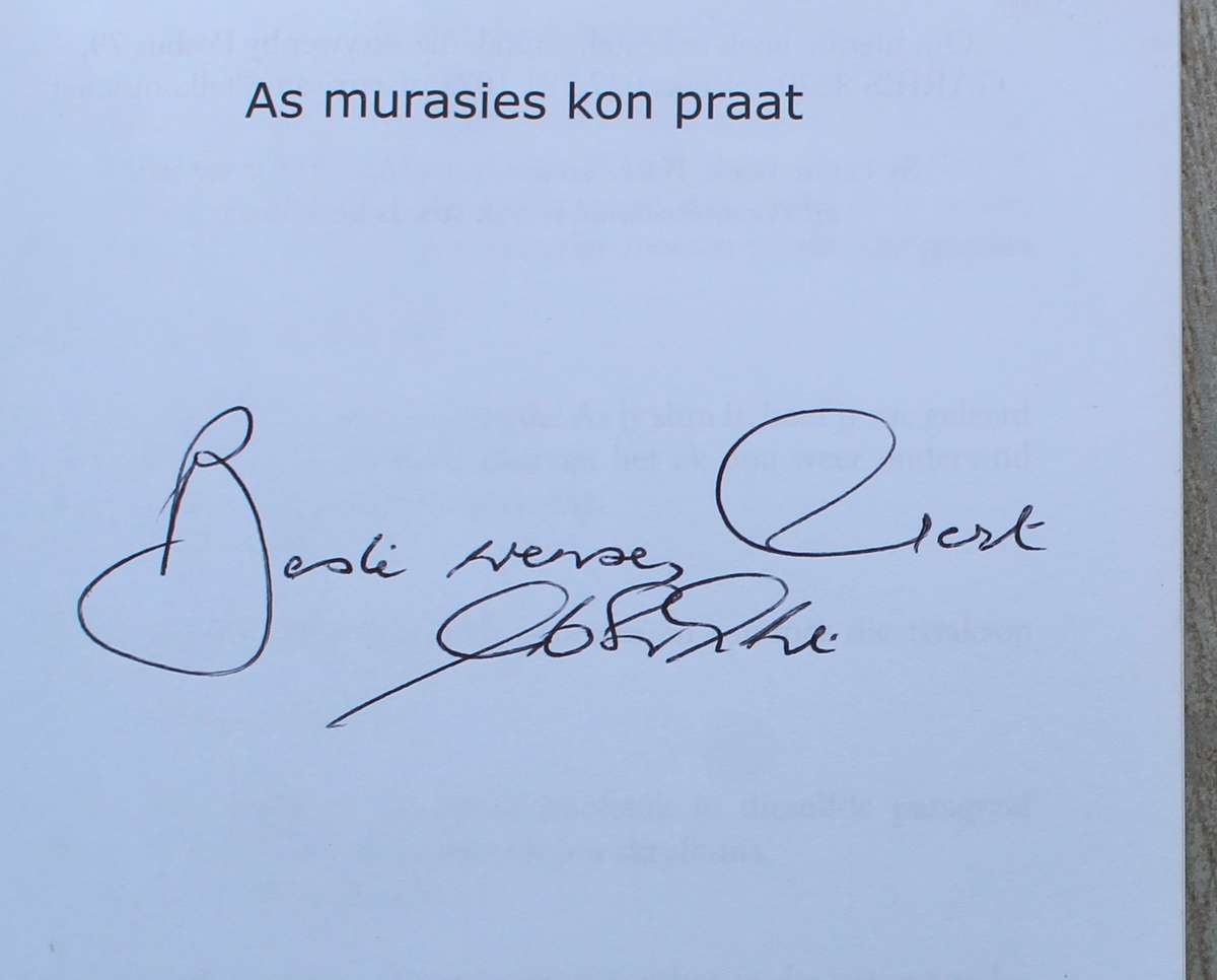 Geteken. Gert Sarrisam - As murasies kon praat