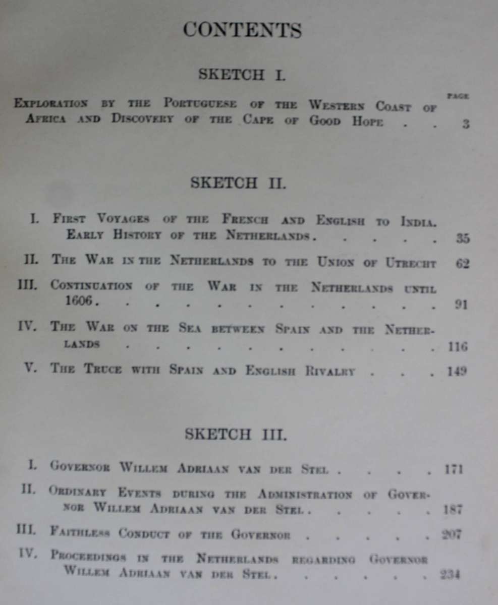 WILLIAM ADRIAN VAN DER STEL AND OTHER HISTORICAL SKETCHES / GEORGE McCALL THEAL (1913)