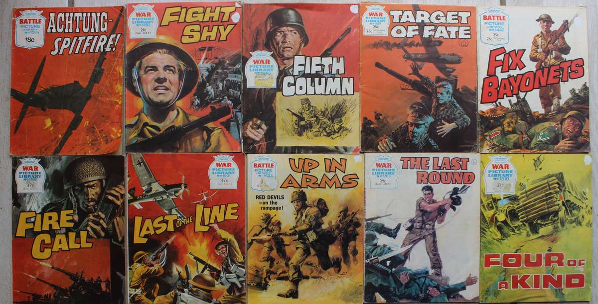 10 x Battle & War Picture Library graphic comics