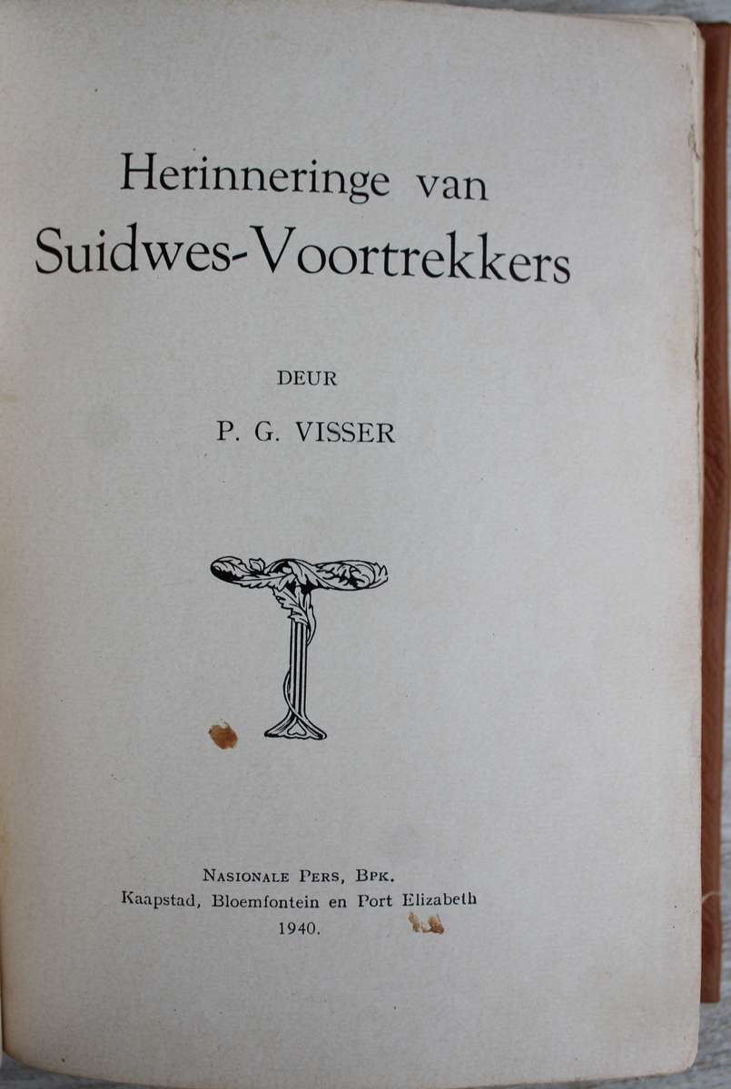 Herinneringe van Suidwes-Voortrekkers - Visser