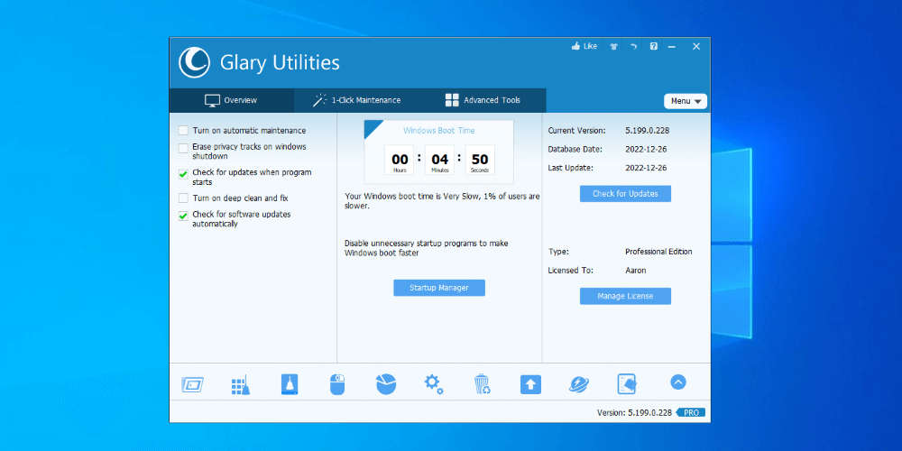 Windows 11 Professional + Glary Utilities Pro