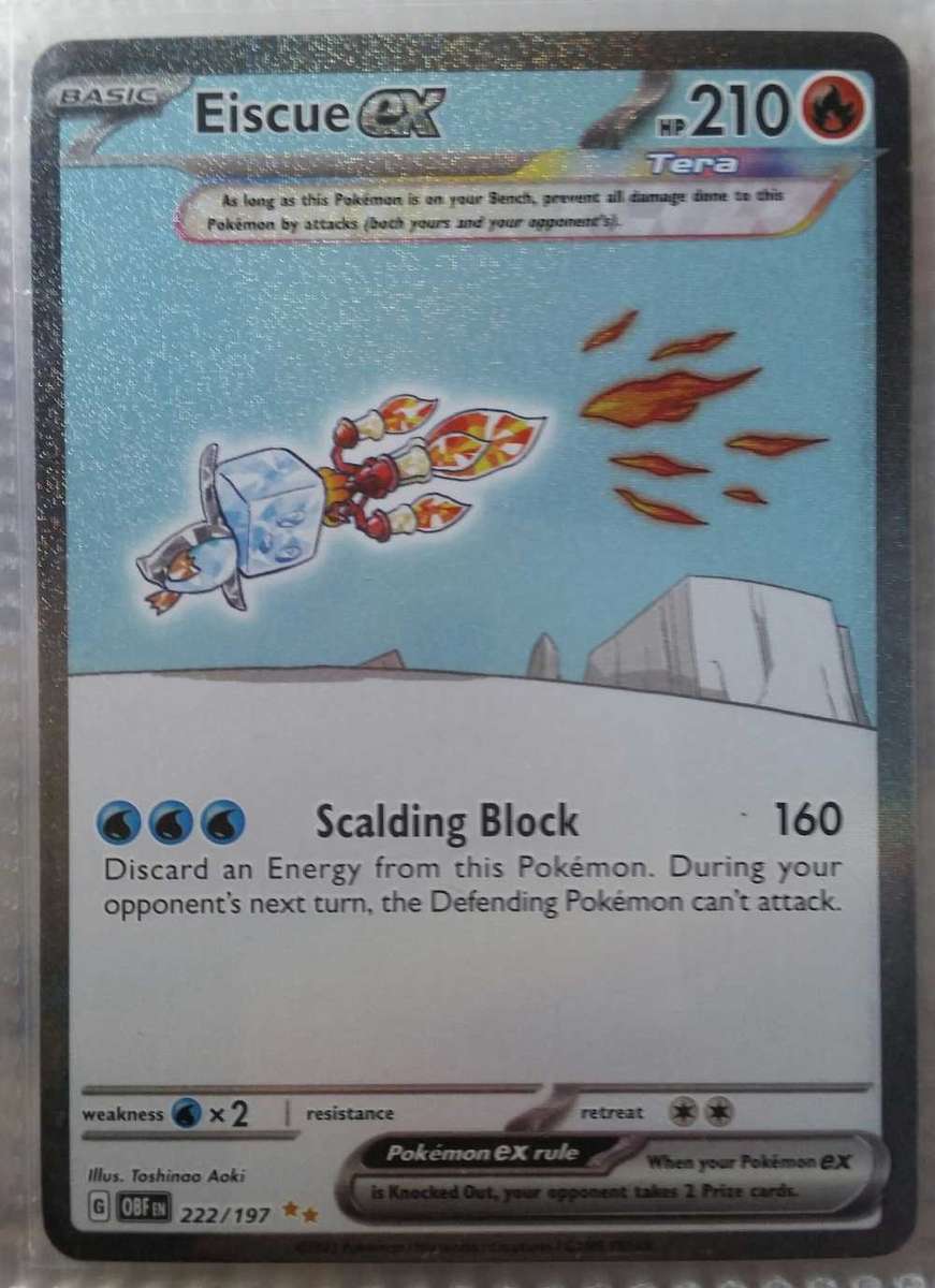 EISCUE EX POKEMON TRADING CARD.