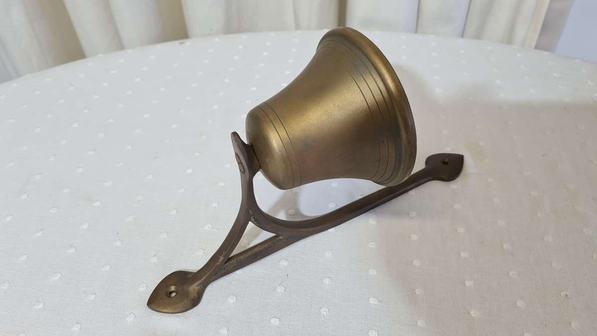 Vintage Wall Mount Brass Bell