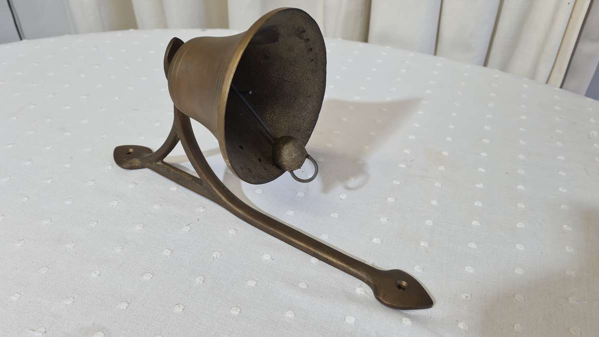 Vintage Wall Mount Brass Bell
