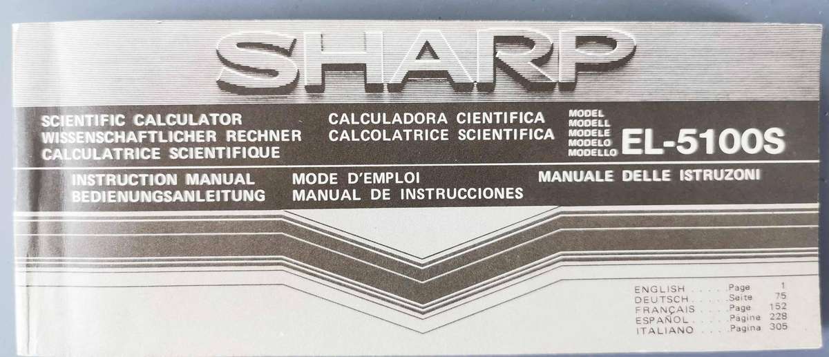 Vintage Sharp EL-5100S scientific calculator