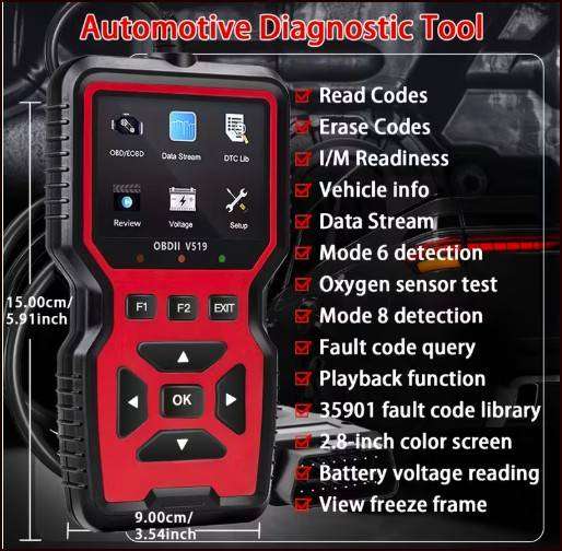 2025 OBD2 Car Scanner Model V519 OBDII Car Fault Detector Scanner Diagnostic