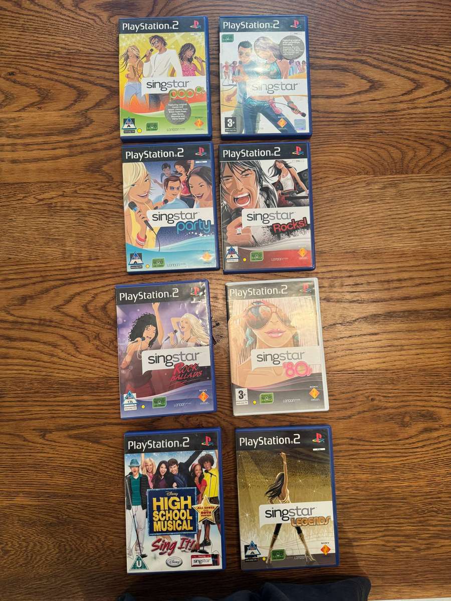 PlayStation 2 game bundle: Singstar collection of 8 games