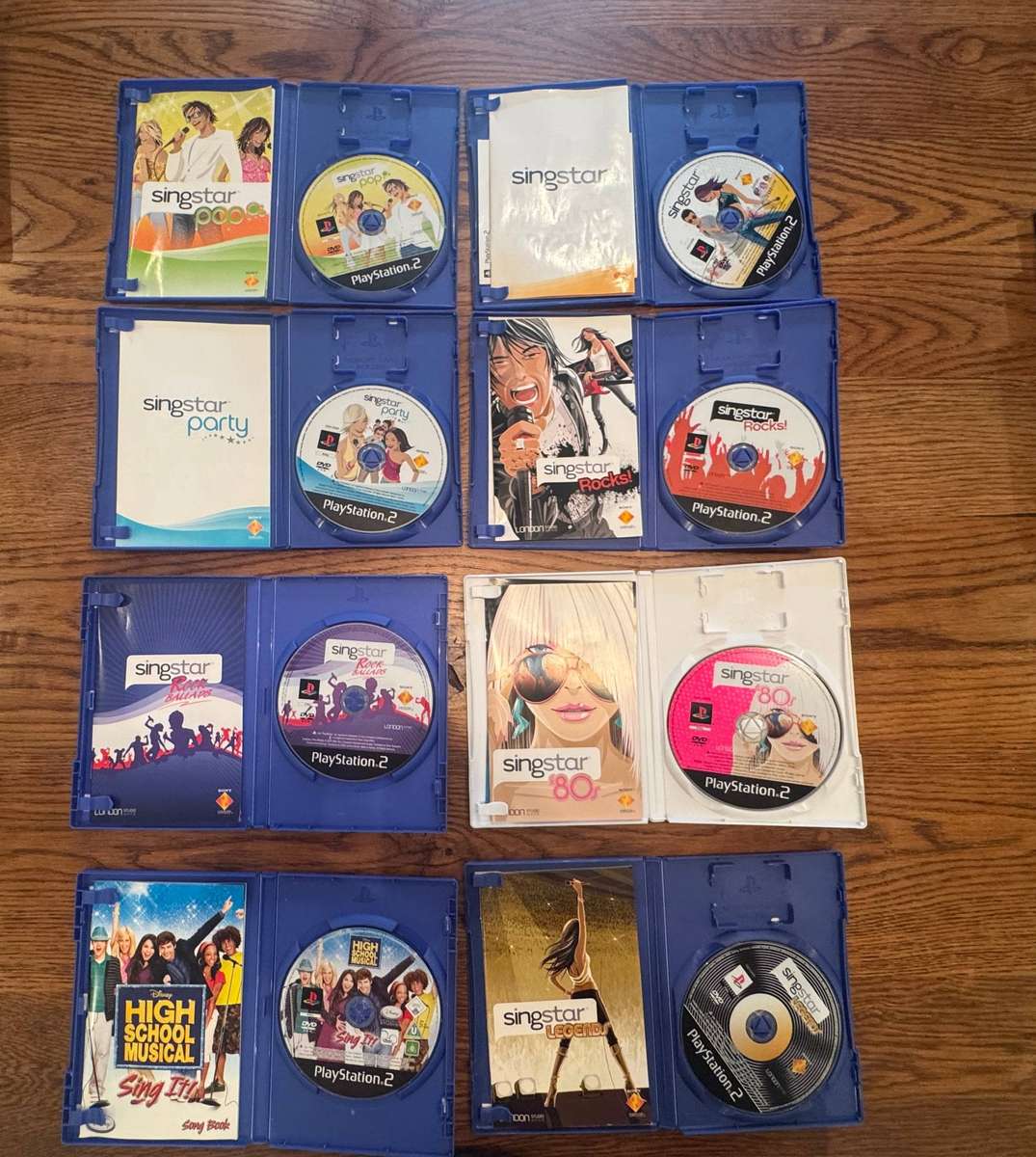 PlayStation 2 game bundle: Singstar collection of 8 games