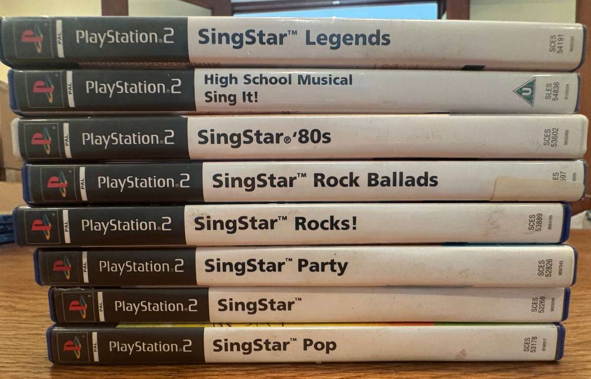 PlayStation 2 game bundle: Singstar collection of 8 games