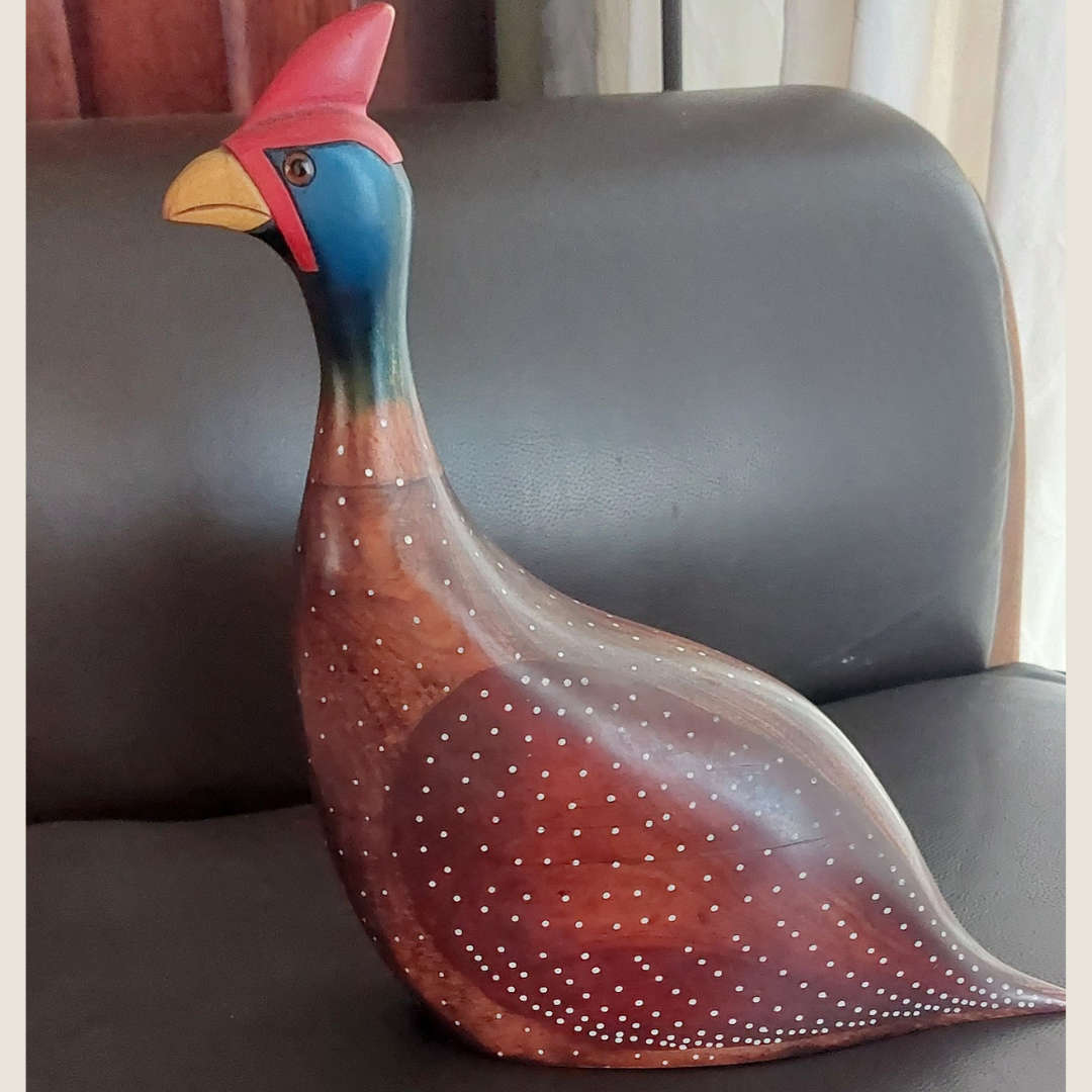 Wood Crowned Guinea Fowls by Feathers of Knysna - 192 A & B