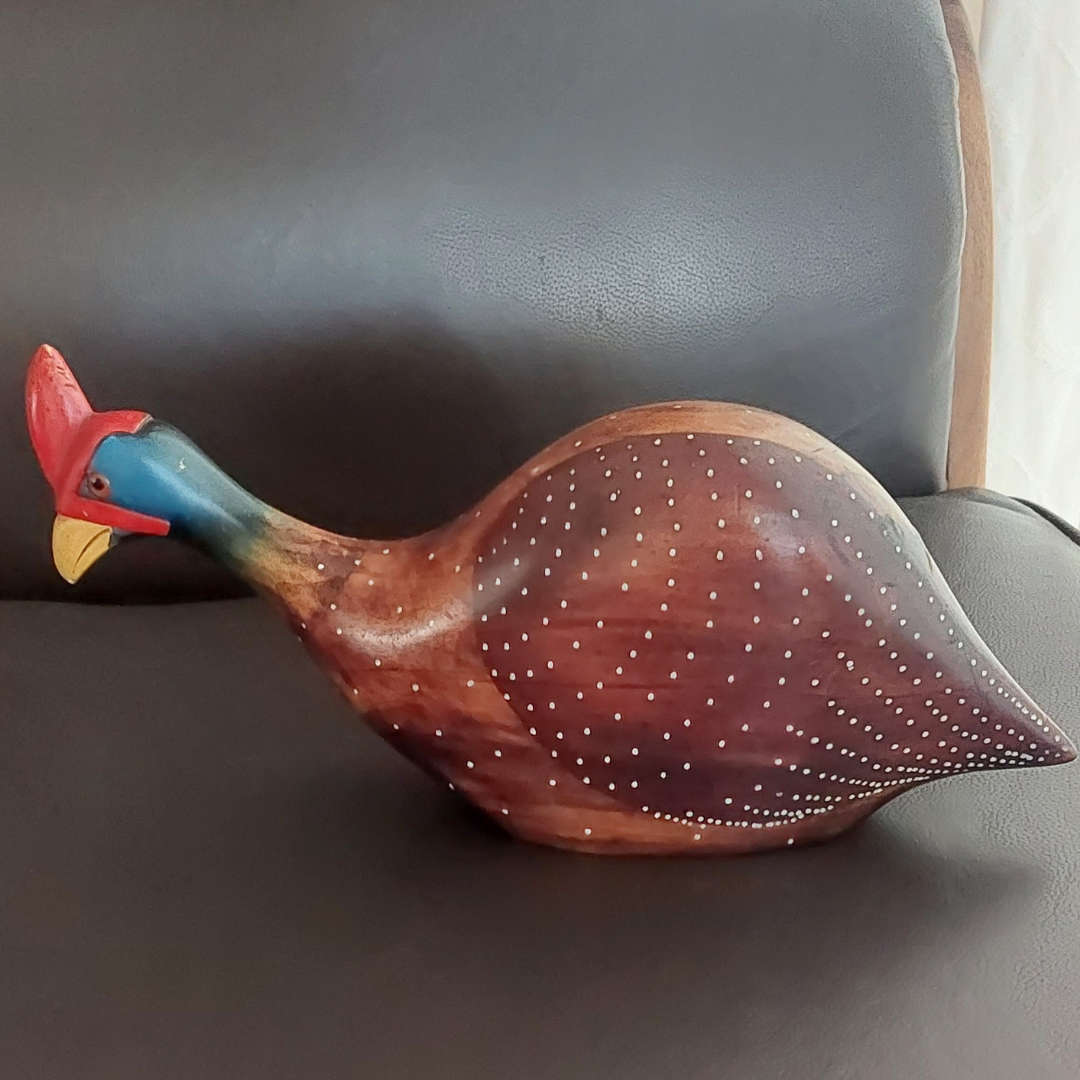 Wood Crowned Guinea Fowls by Feathers of Knysna - 192 A & B