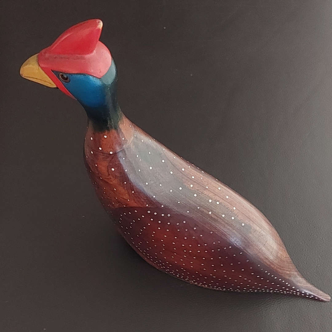 Wood Crowned Guinea Fowls by Feathers of Knysna - 192 A & B