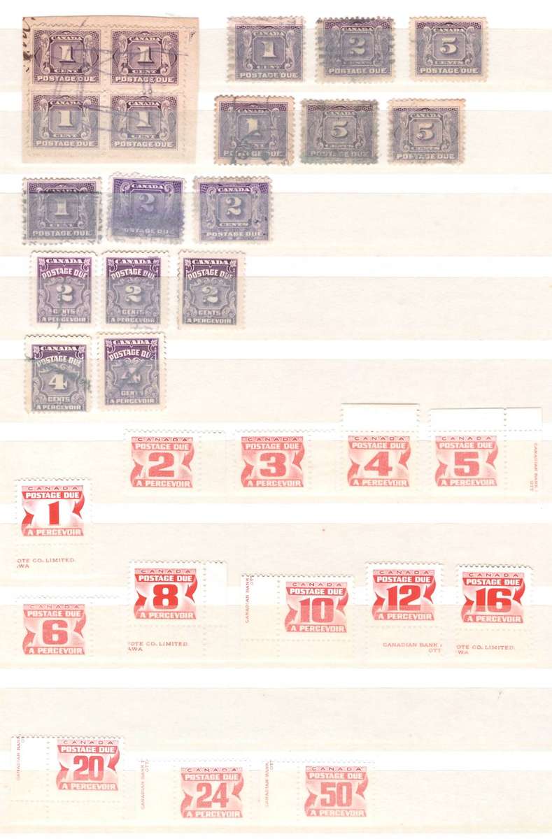 Canada, Special Delivery (MH-USED) & Postage Due (UMM)on 2 sheets, see pics, Est CV£160/R3840