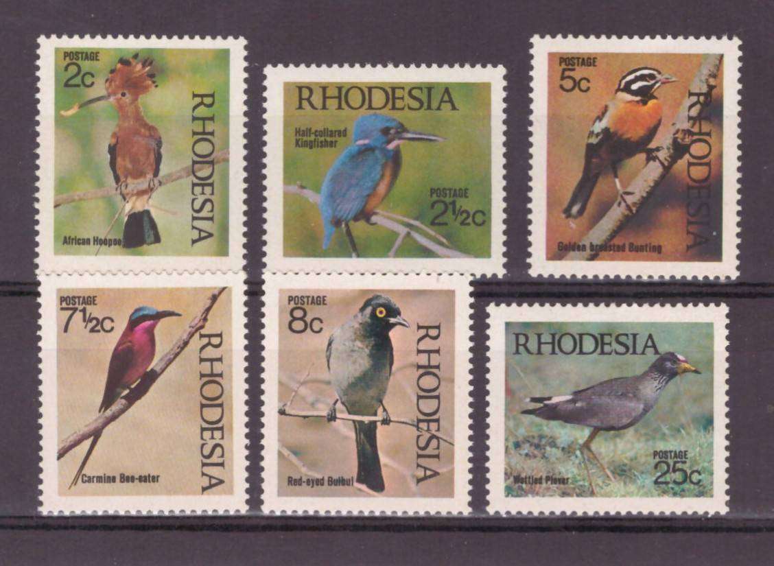 Rhodesia, 1971, 'Birds of Rhodesia', UMM, SACC 221-226, Full set, CV R250