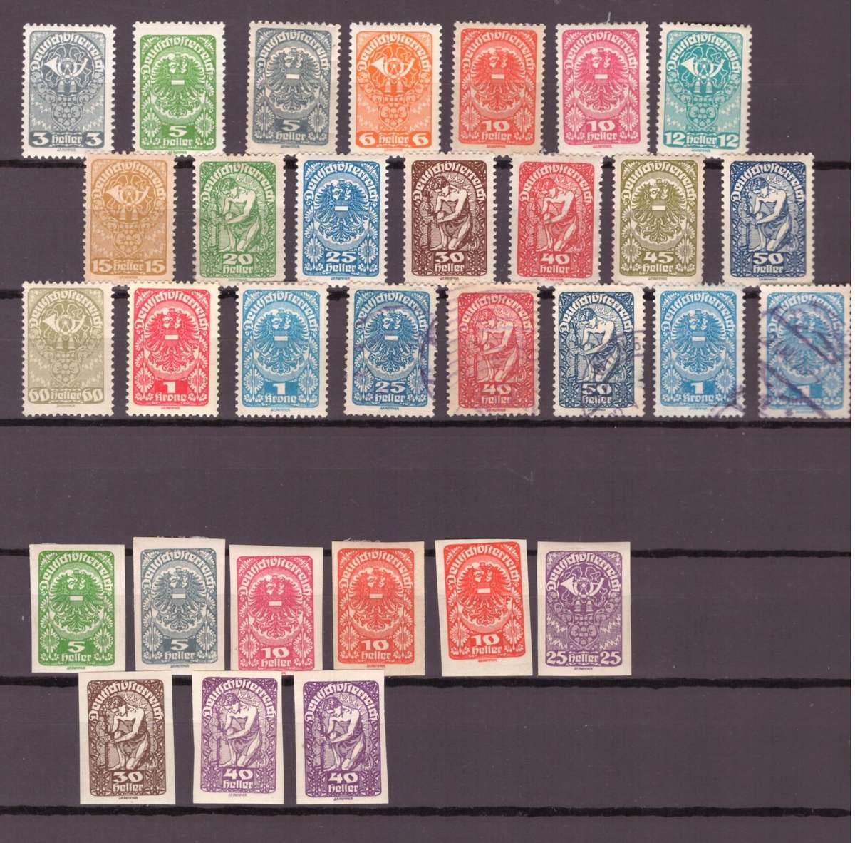 Austria, 1919, Selection of perf/imperf, UMM-USED