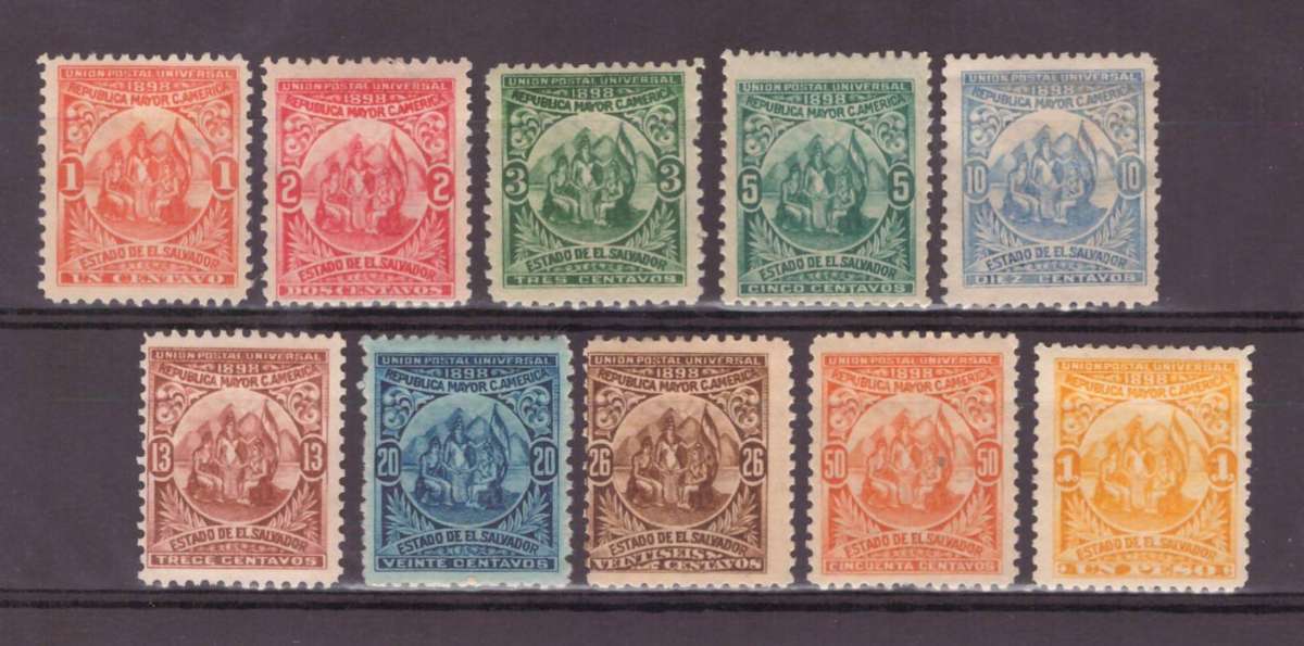 El Salvador, 1898, MLH, SG 276-287, 10 of 12