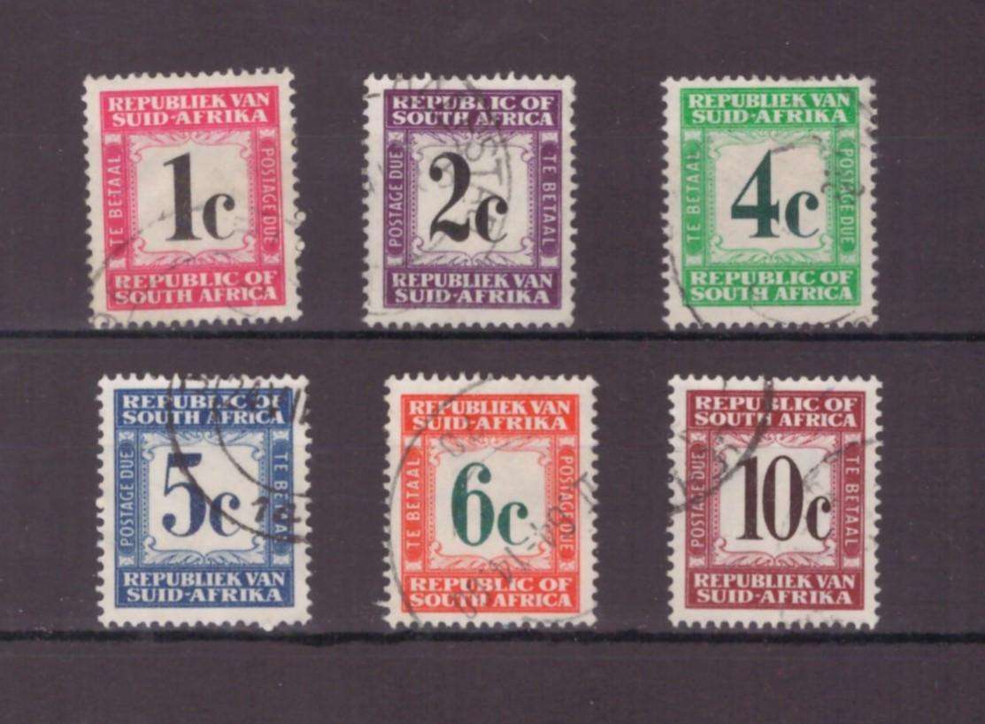 Union of South Africa, 1961, Currency change to 'c', USED, Full set of 6, CV R635