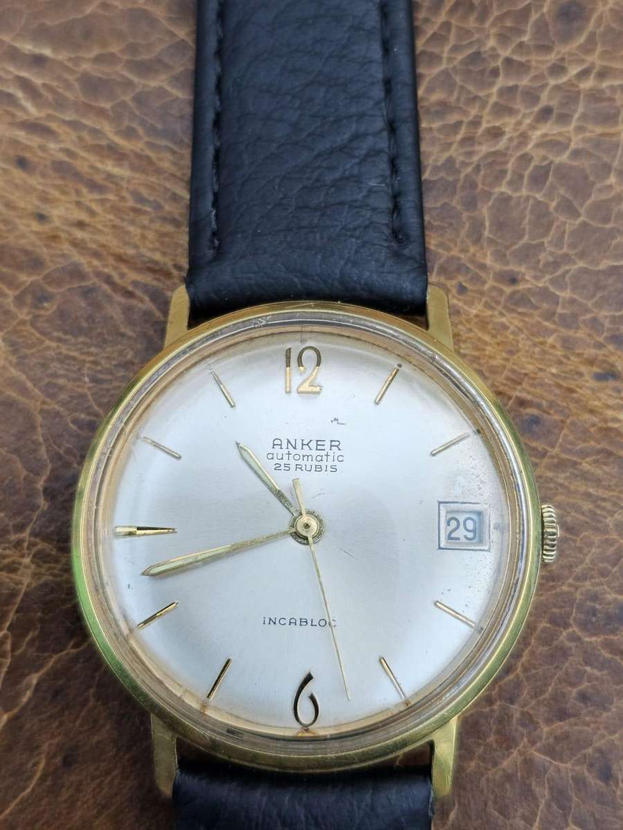 Rare Vintage Anker 20 micron gold plated 25 Jewel automatic