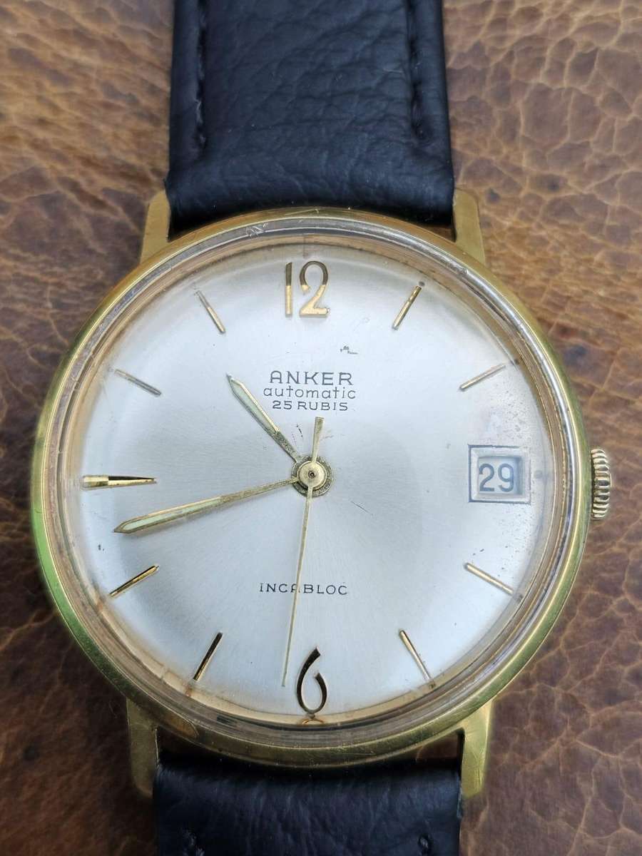 Rare Vintage Anker 20 micron gold plated 25 Jewel automatic
