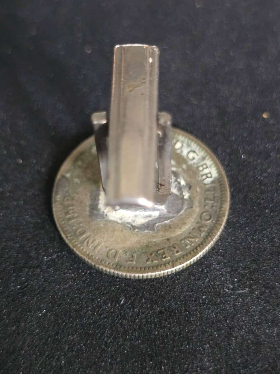 Pair of Silver Six Pence Cufflink's and a separate six pence coin