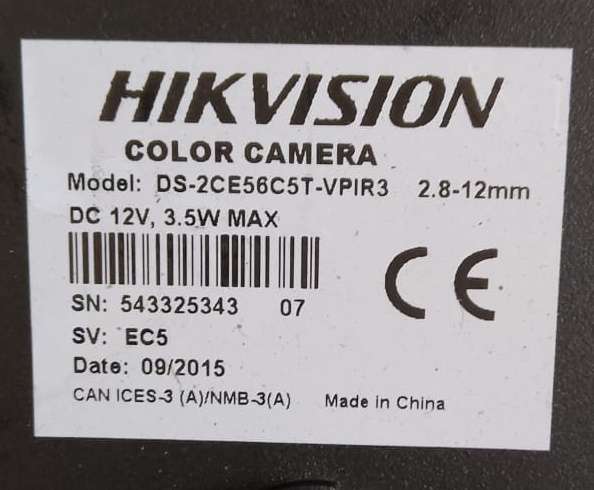 3 x Hikvision Dome cameras - on Mounting brackets