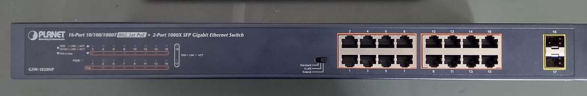 Planet - GSW-1820HP - Unmanaged 18 Port Gigabit Switch With PoE