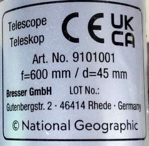 National Geographic Telescope
