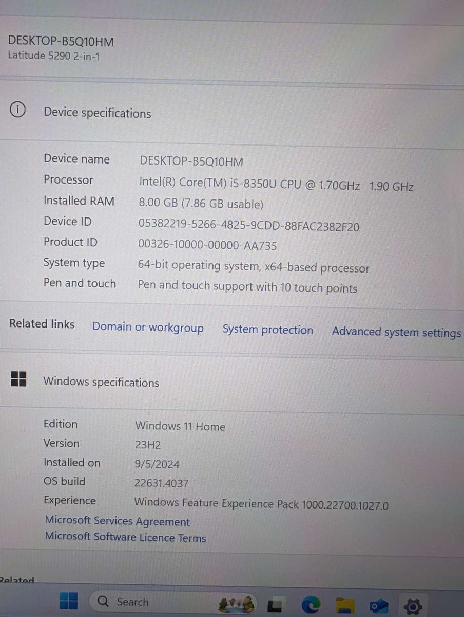 Dell Latitude - 5290 - 2 in 1 - i5 8th Gen - 8GB Ram - 256GB SSD - Very Good Condition - Please Read