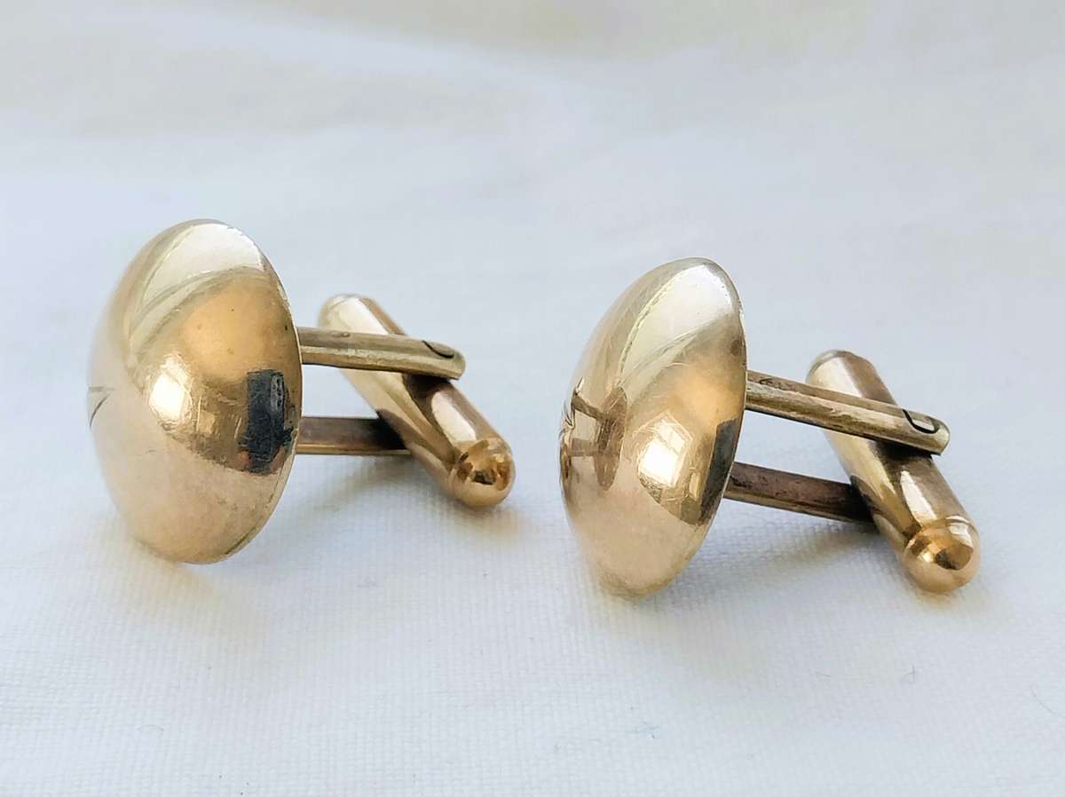 GENUINE 9CT GOLD CUSTOM-DESIGNED CUFFLINKS