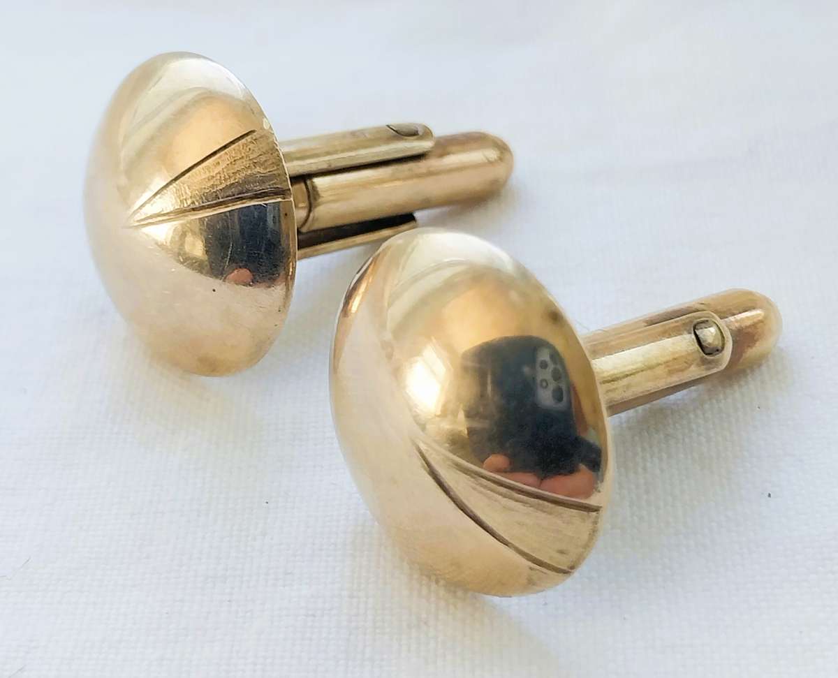 GENUINE 9CT GOLD CUSTOM-DESIGNED CUFFLINKS