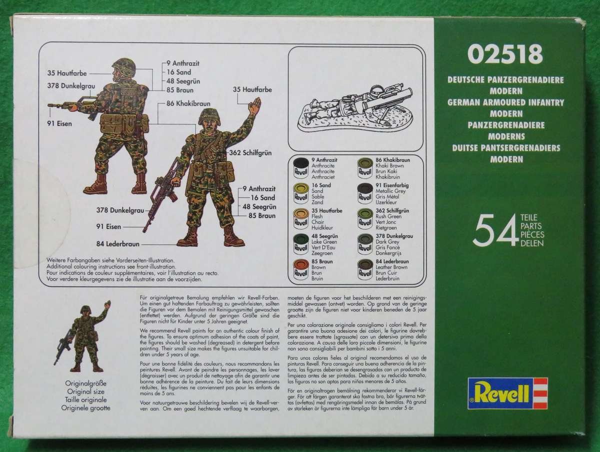 **Revell**Model kit**German Armoured Infantry (54 Parts)**Vintage**Scale 1/72**