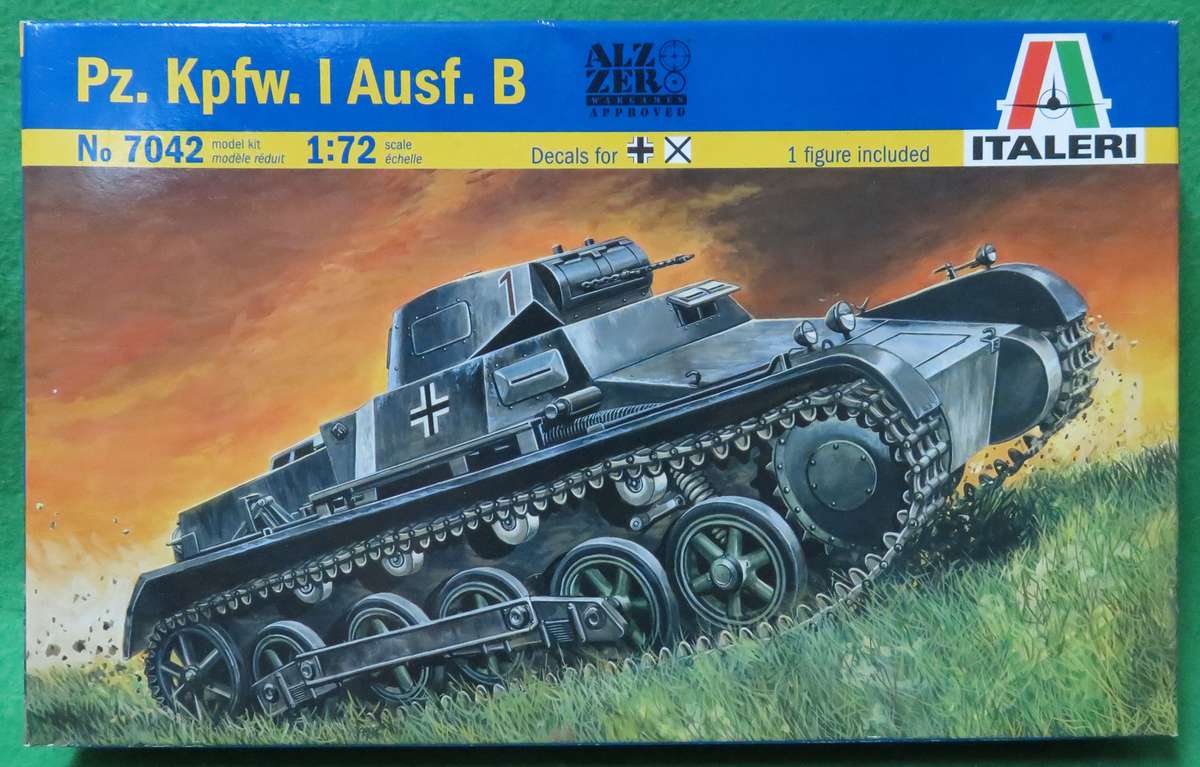 **Italeri**Model kit**Tank - Pz. Kpfw. I Ausf. B (1 x figure incl.)**Scale 1/72**Box still sealed**