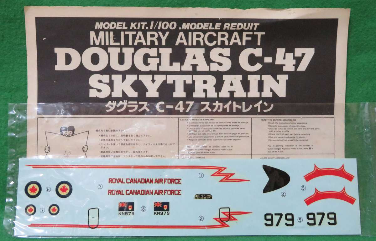 **DOYUSHA**Model kit**Douglas C-47 Skytrain**Vintage**Scale 1:100**