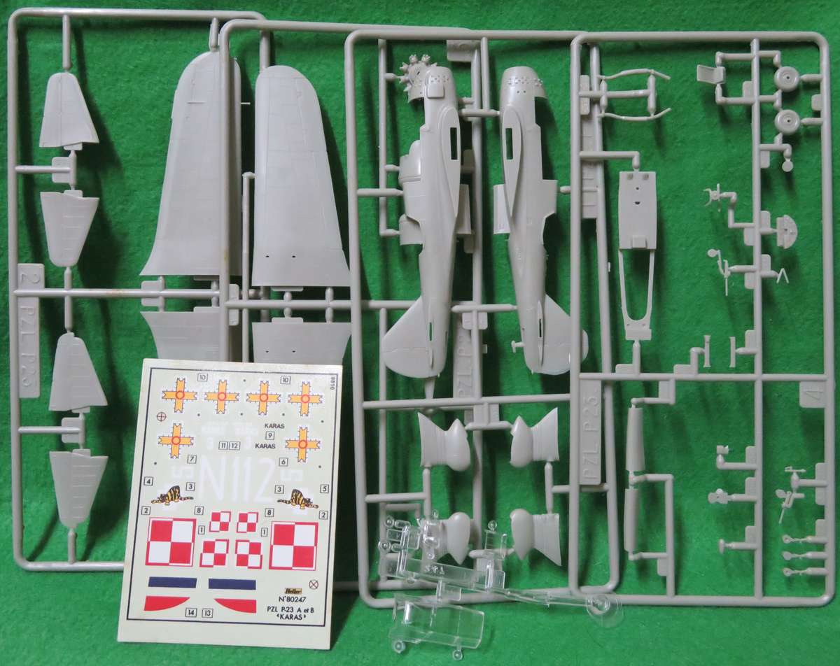 **Heller**Model Kit**P.Z.L. P-23 A & B - KARAS**Vintage**Scale 1/72**
